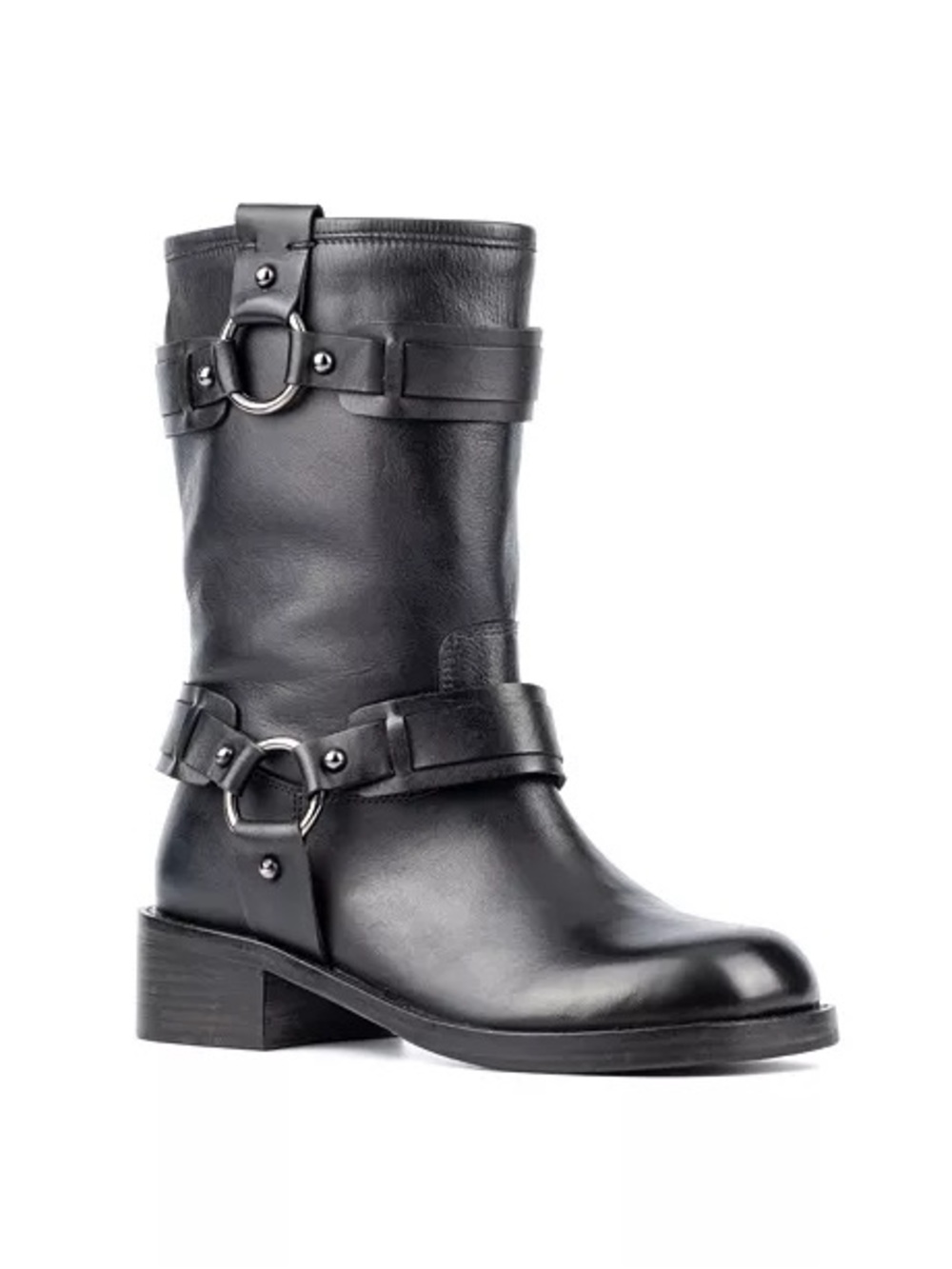 Vintage Foundry Co. Augusta Black Leather Moto Boots – Size 7.5